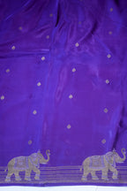 Purple Viscose Satin Fancy Saree