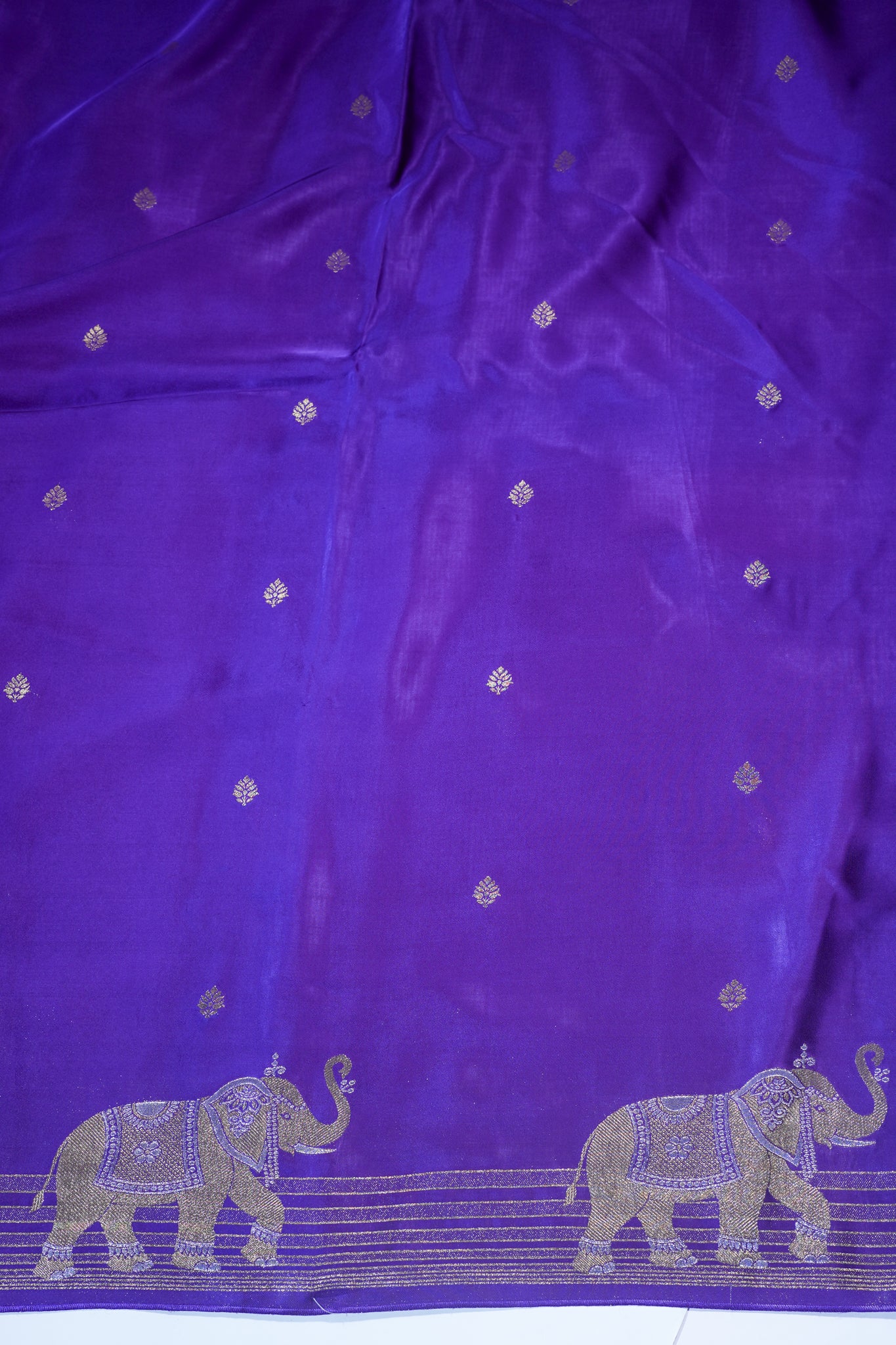 Purple Viscose Satin Fancy Saree