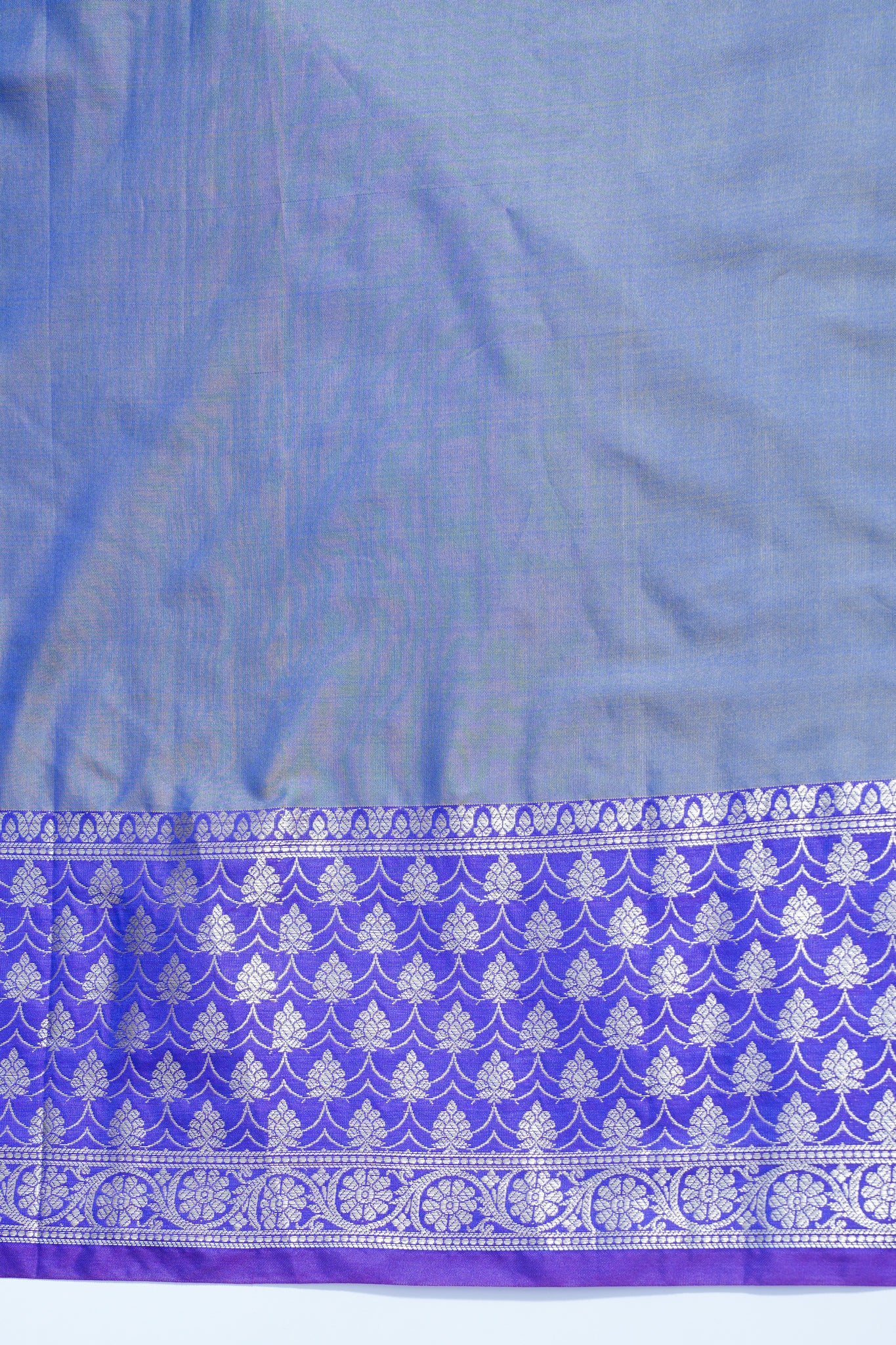 Pink & Purple Soft Silk Saree with Skirt Zari Border & Fancy Print