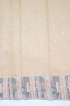 Brown Cotton Linen Weaving Saree