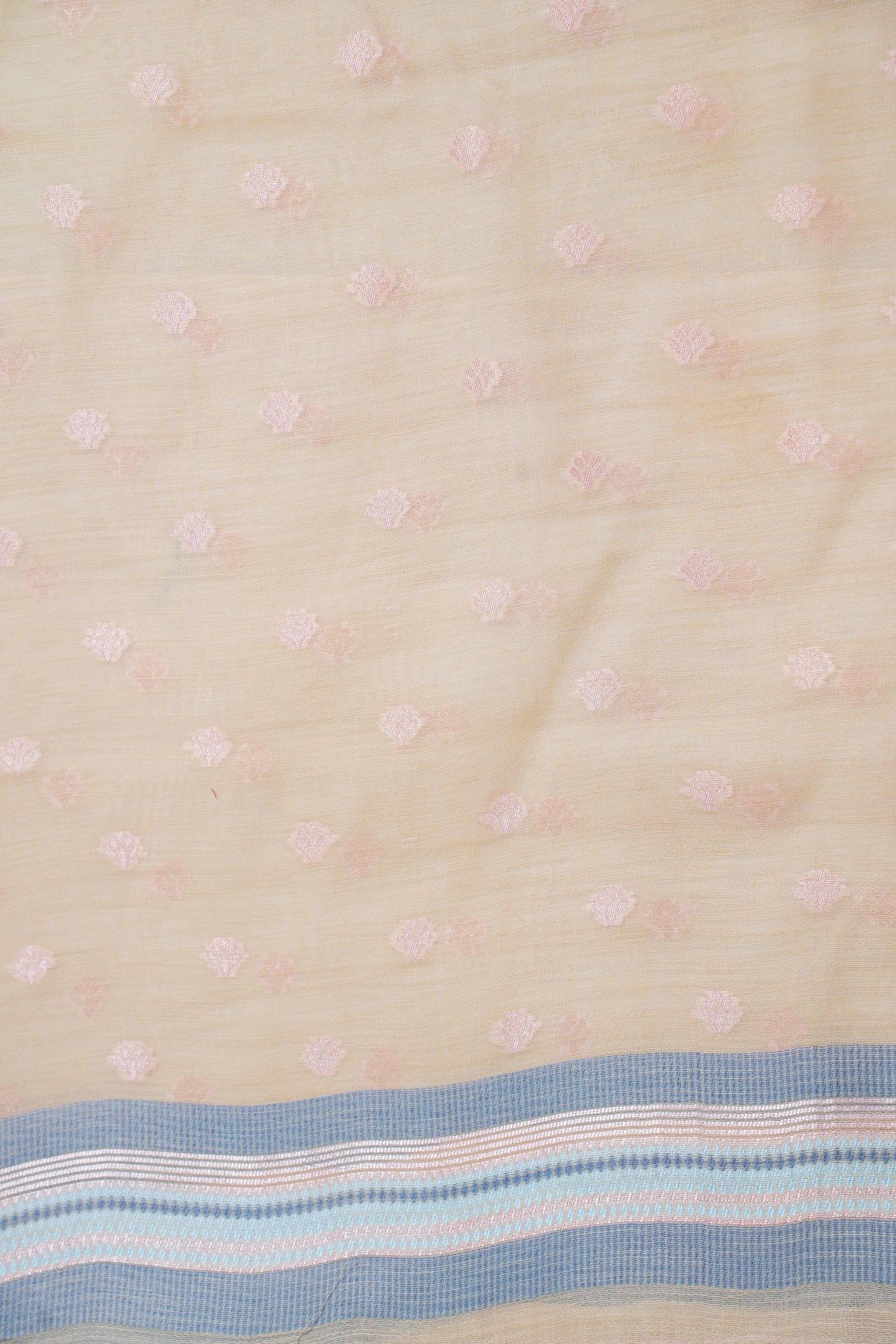 Brown Cotton Linen Weaving Saree