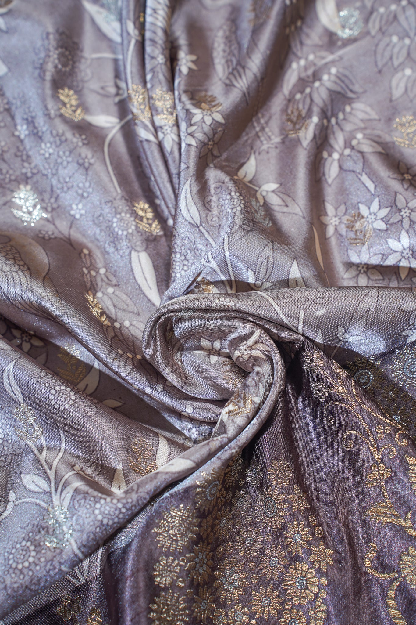 Mushroo Silk Kalamkari Print Fancy Saree