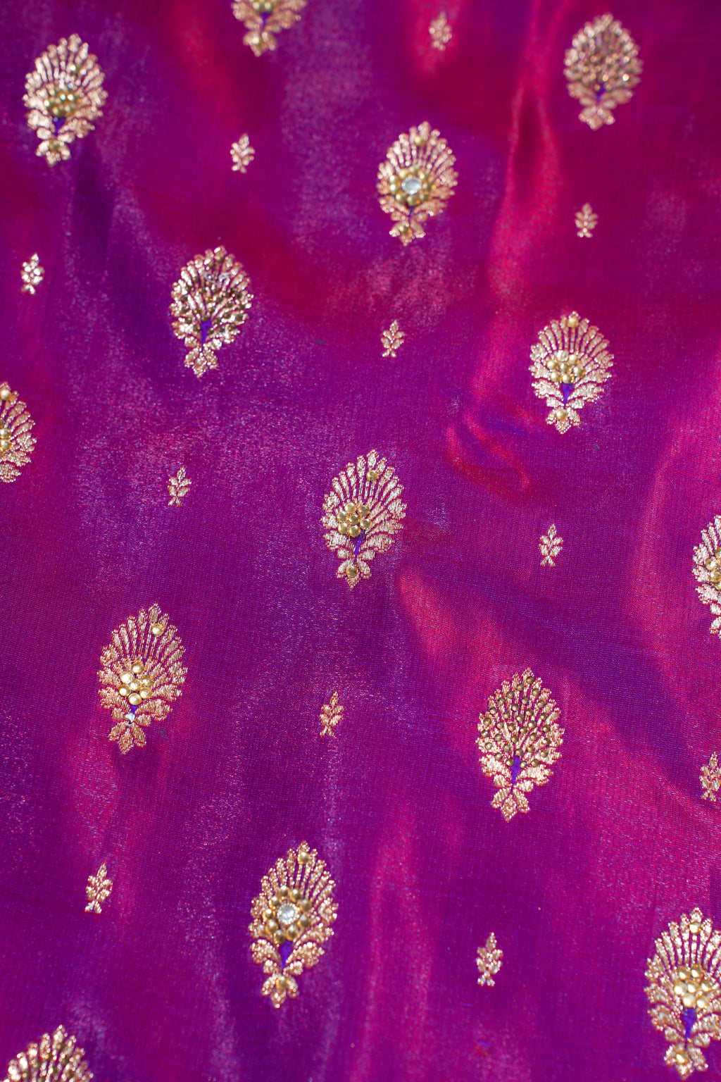 Pink Banarasi Saree with Green Pallu