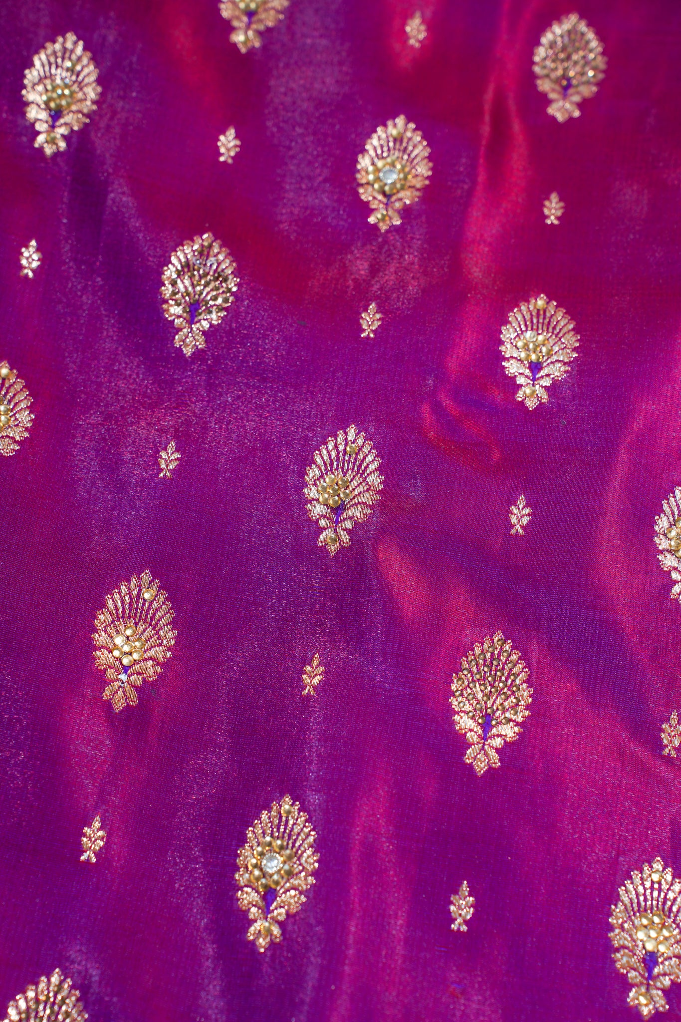 Pink Banarasi Saree with Green Pallu