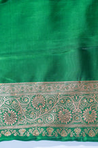 Pink Banarasi Saree with Green Pallu