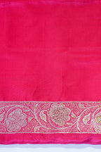 Green Saree with Red Pallu and Pink Blouse