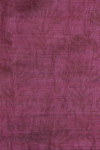 Magenta Tussar Silk Saree with Kalamkari Print (washable)