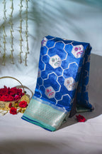 Royal Blue Pure Chiniya Saree