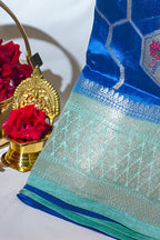 Royal Blue Pure Chiniya Saree