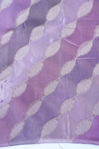 Mauve & Pink Kora Satin Rang kart Saree with Gold Woven Pattern