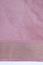 Pink Satin Georgette Saree with Intricate Patterns & Fancy Weave