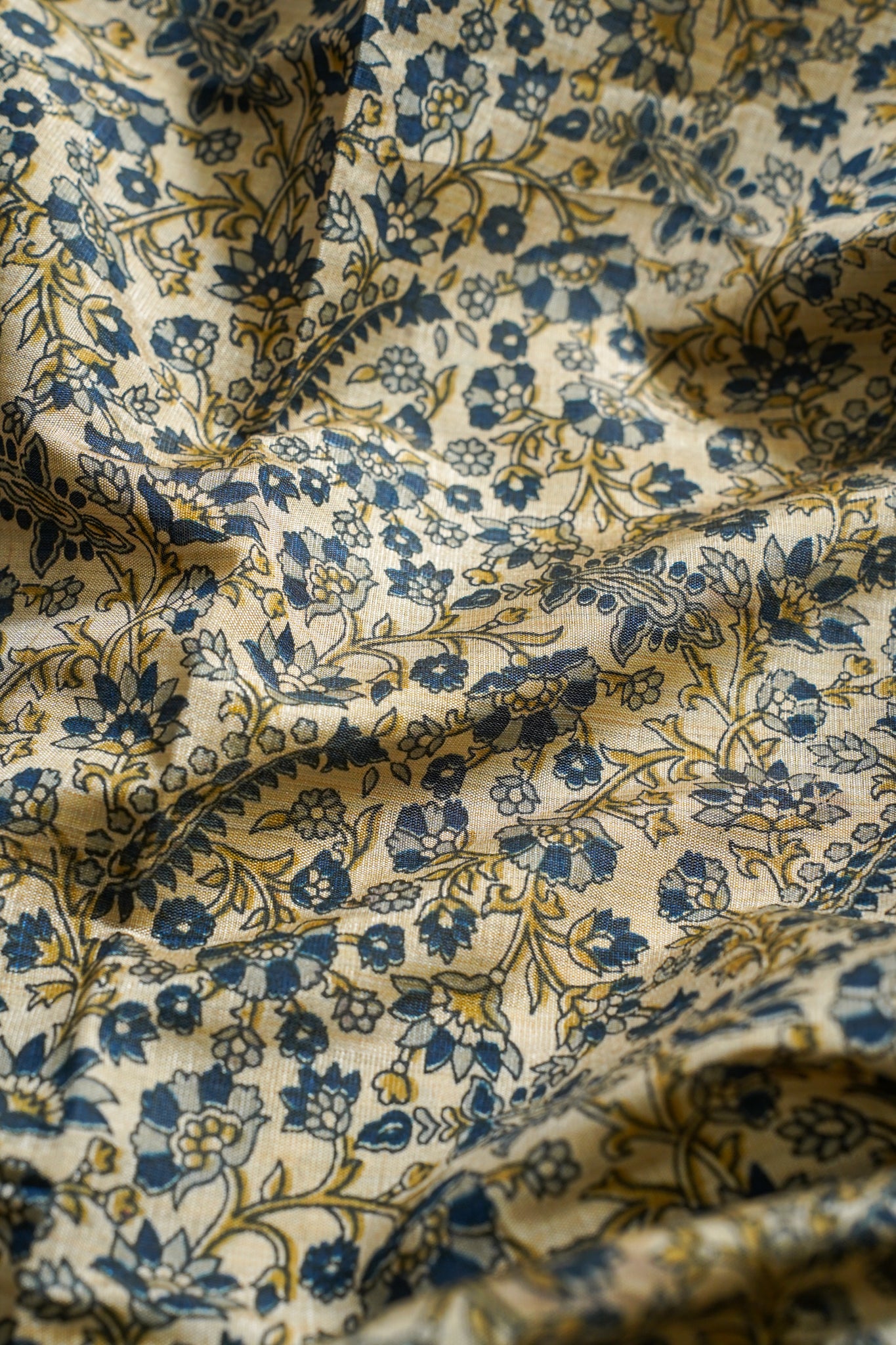 Tussar Silk Saree featuring Kalamkari Print
