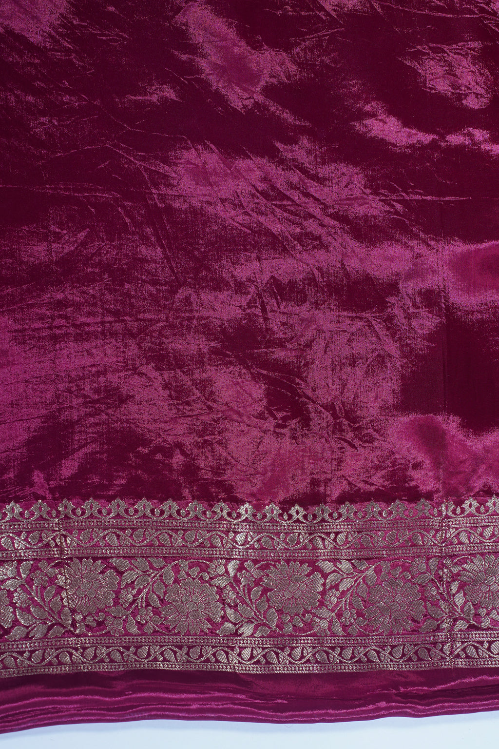 Pink Kora Satin Saree with Bandhani Weaving
