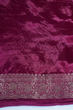 Pink Kora Satin Saree with Bandhani Weaving
