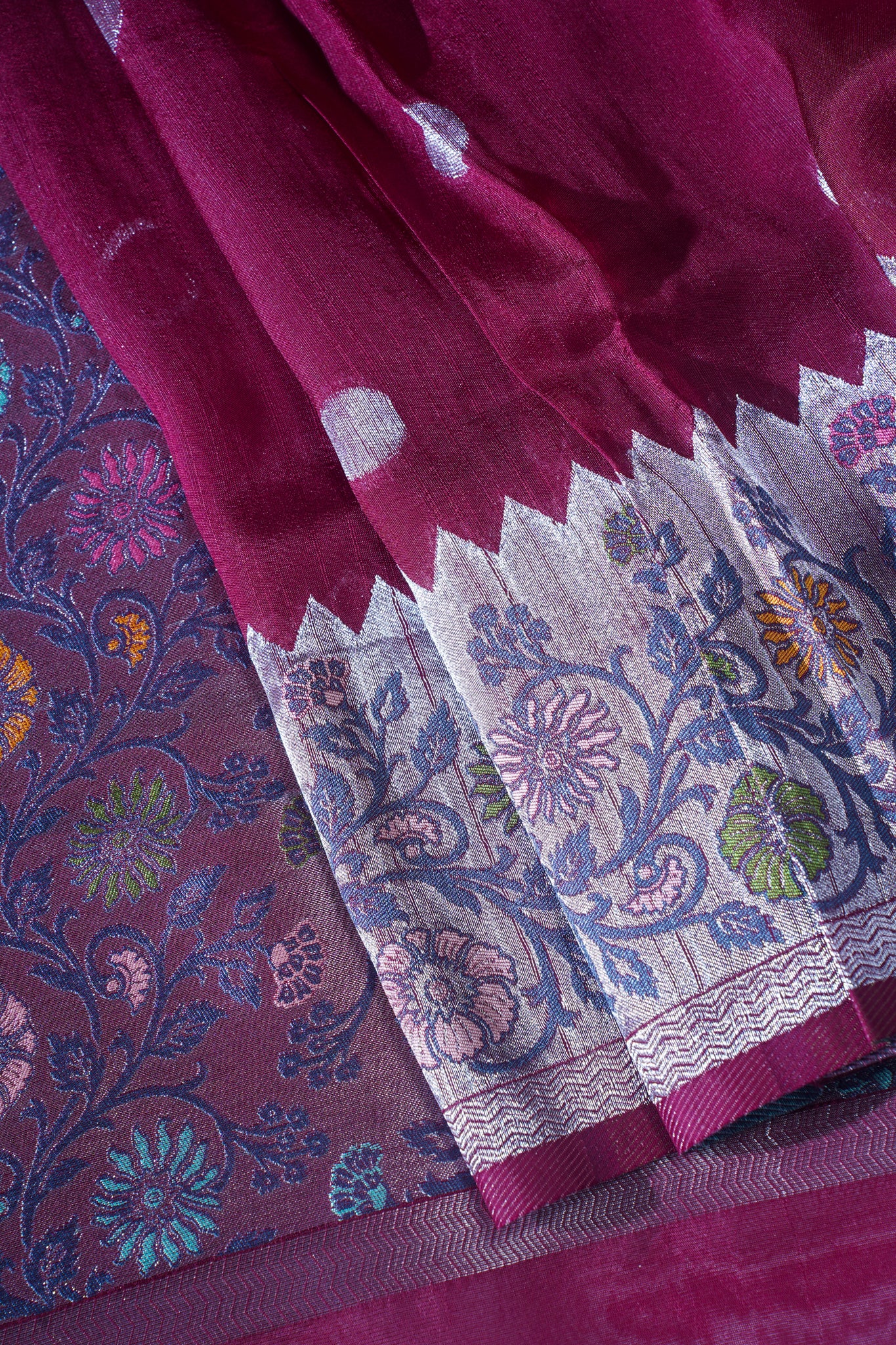 Red Tussar Pathony Saree