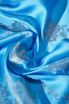 Royal Blue Banarasi Mushroo Satin Saree