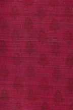 Cream Tussar Silk Saree with Wine Border & Kalamkari Print