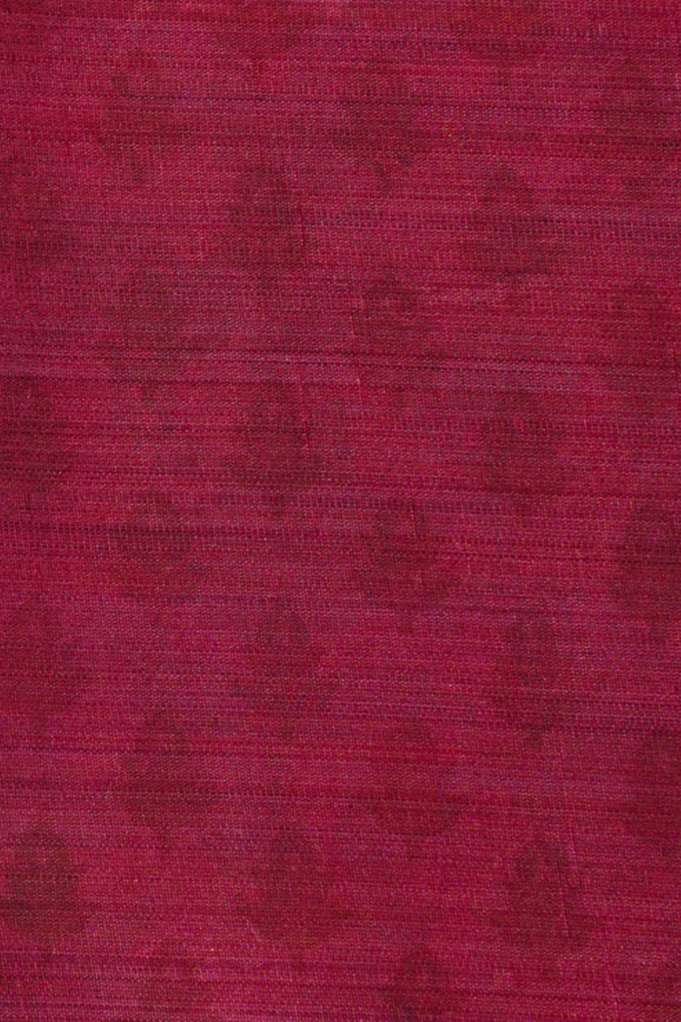 Cream Tussar Silk Saree with Wine Border & Kalamkari Print