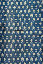 Blue Tussar Silk Saree with Kalamkari Print (Washable)