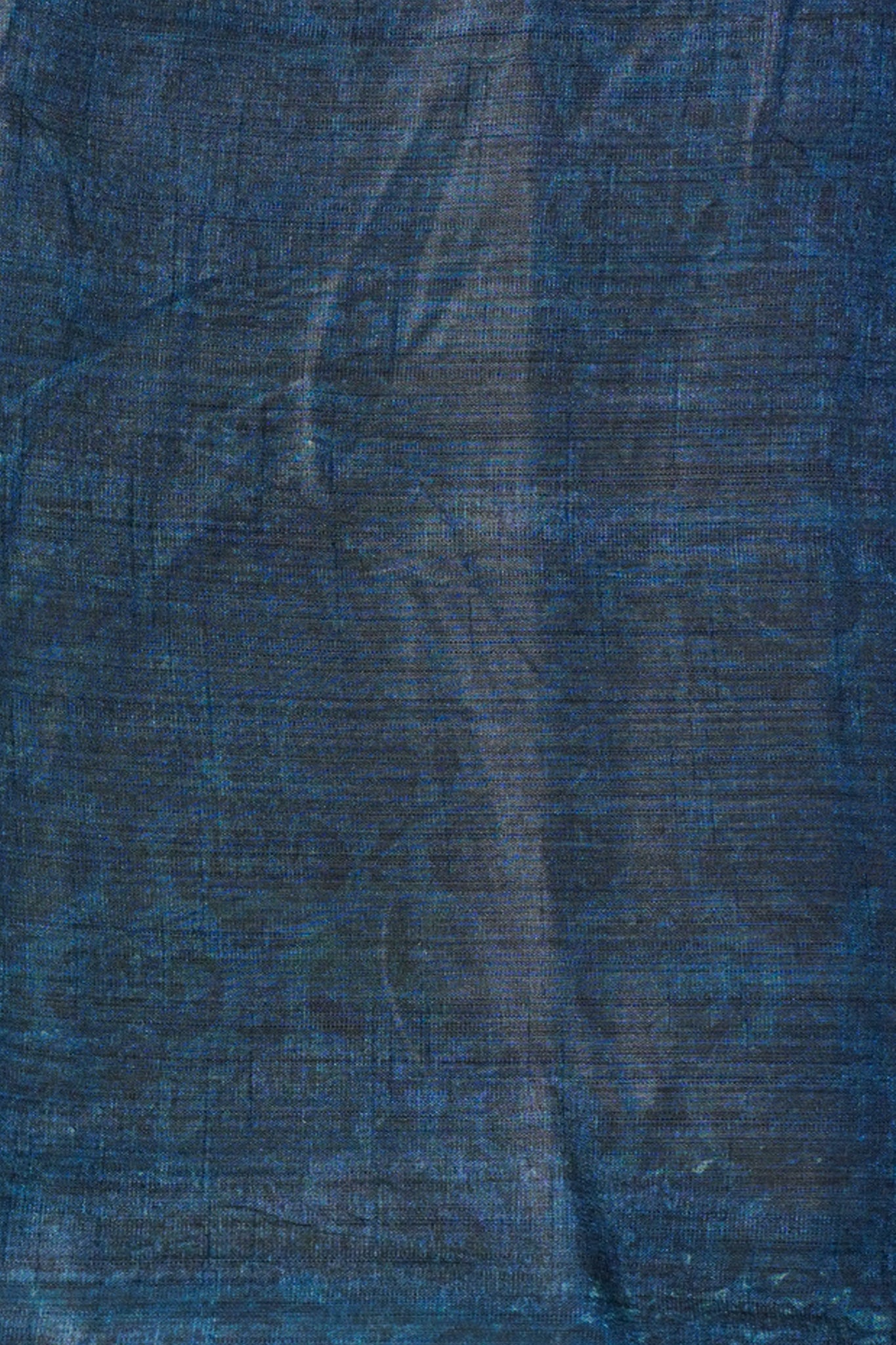 Blue Tussar Silk Saree with Kalamkari Print (Washable)