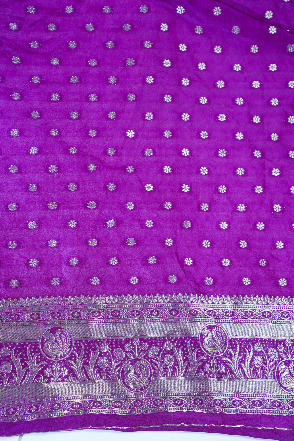 Purple Banarasi Woven Katan Silk Saree