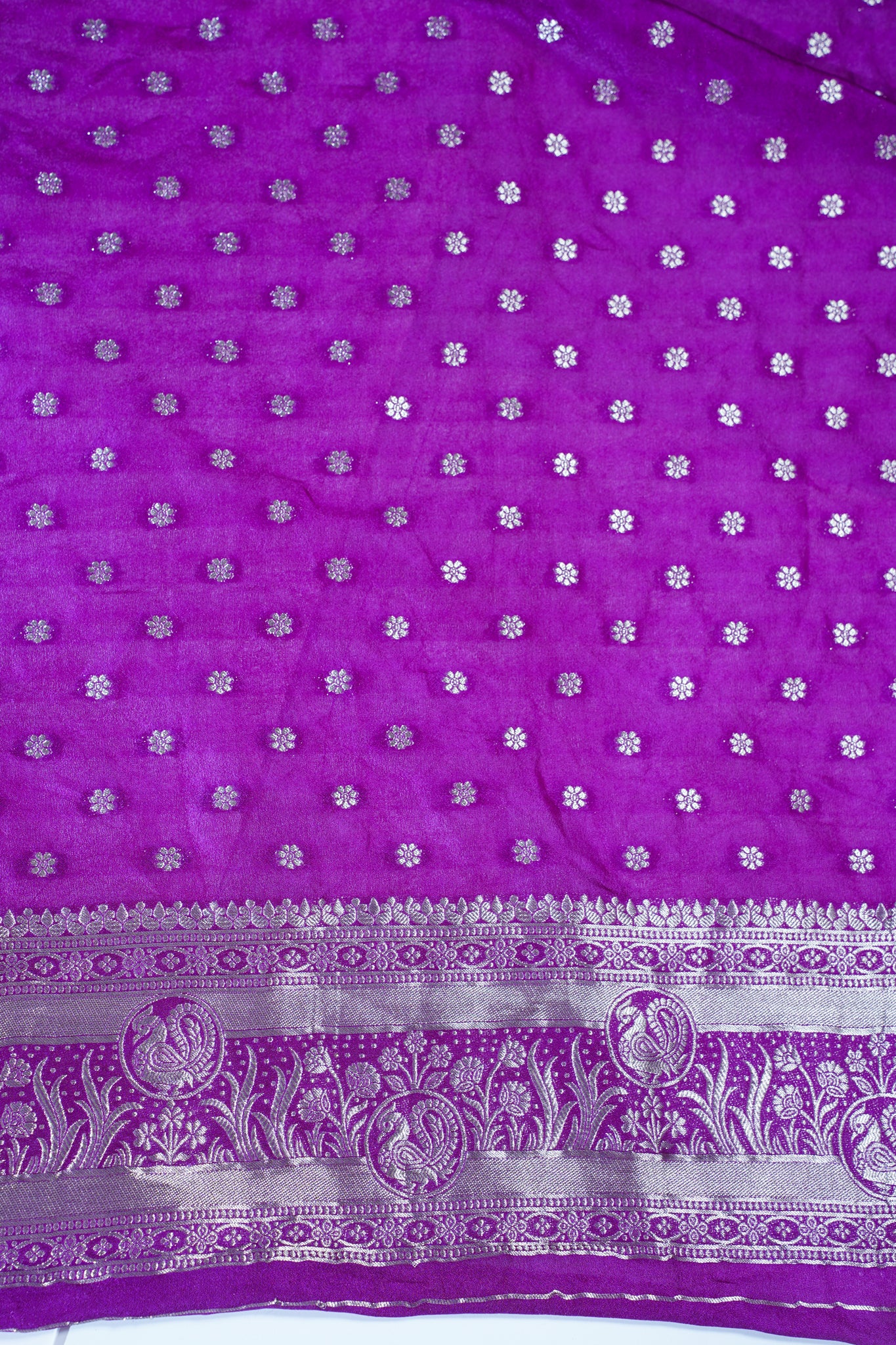 Purple Banarasi Woven Katan Silk Saree