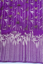 Purple Banarasi Woven Katan Silk Saree