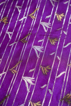 Purple Banarasi Woven Katan Silk Saree