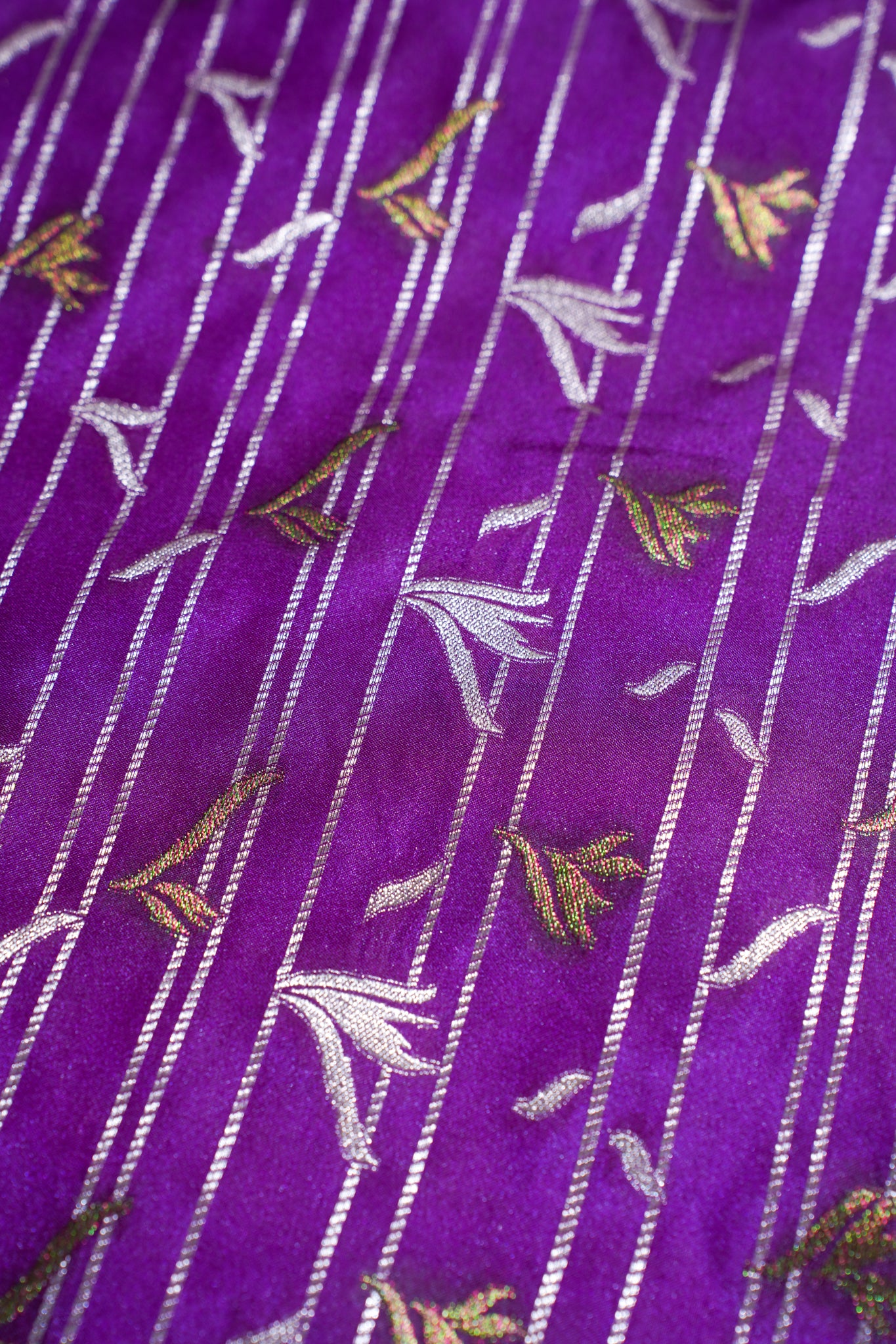 Purple Banarasi Woven Katan Silk Saree