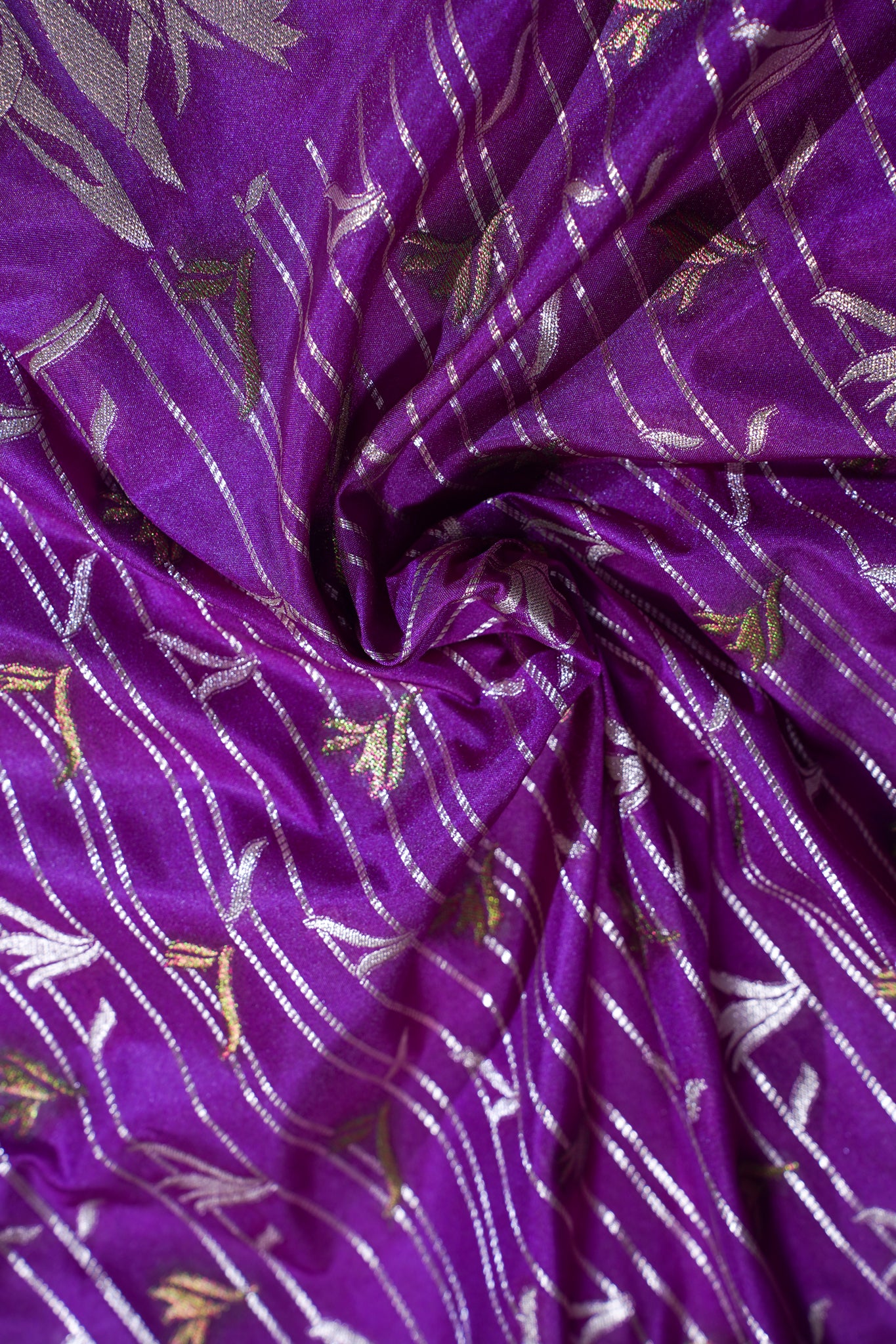 Purple Banarasi Woven Katan Silk Saree
