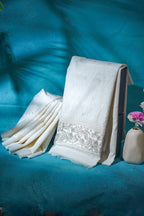 White Mul Cotton–Mul Chanderi Suit Set