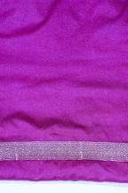 Orange Mushroo Silk Saree with Purple Border and Pallu