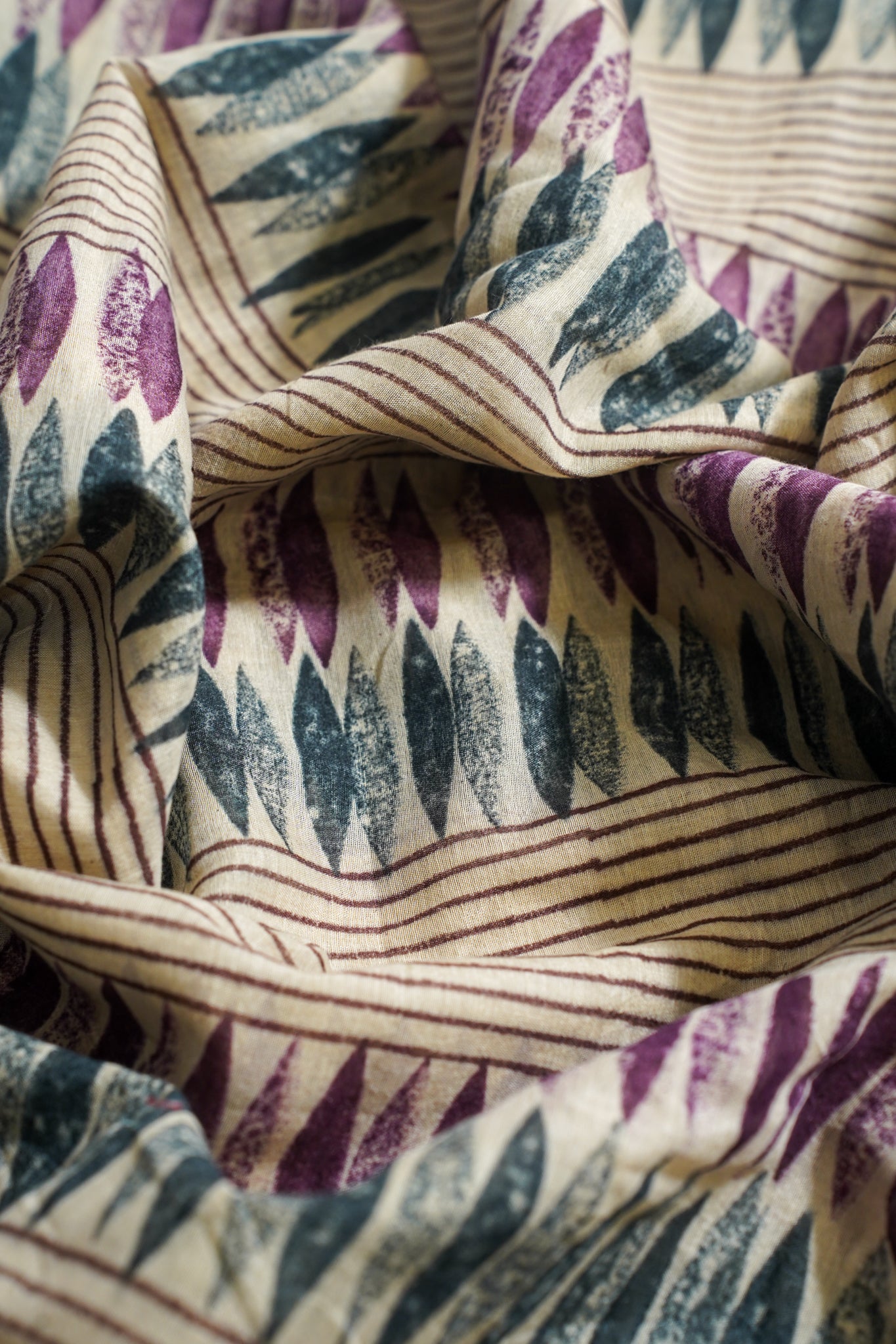 Cotton Block Print Saree