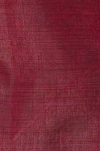 Cream Tussar Silk Saree with Pink Border & Kalamkari Print (Washable)
