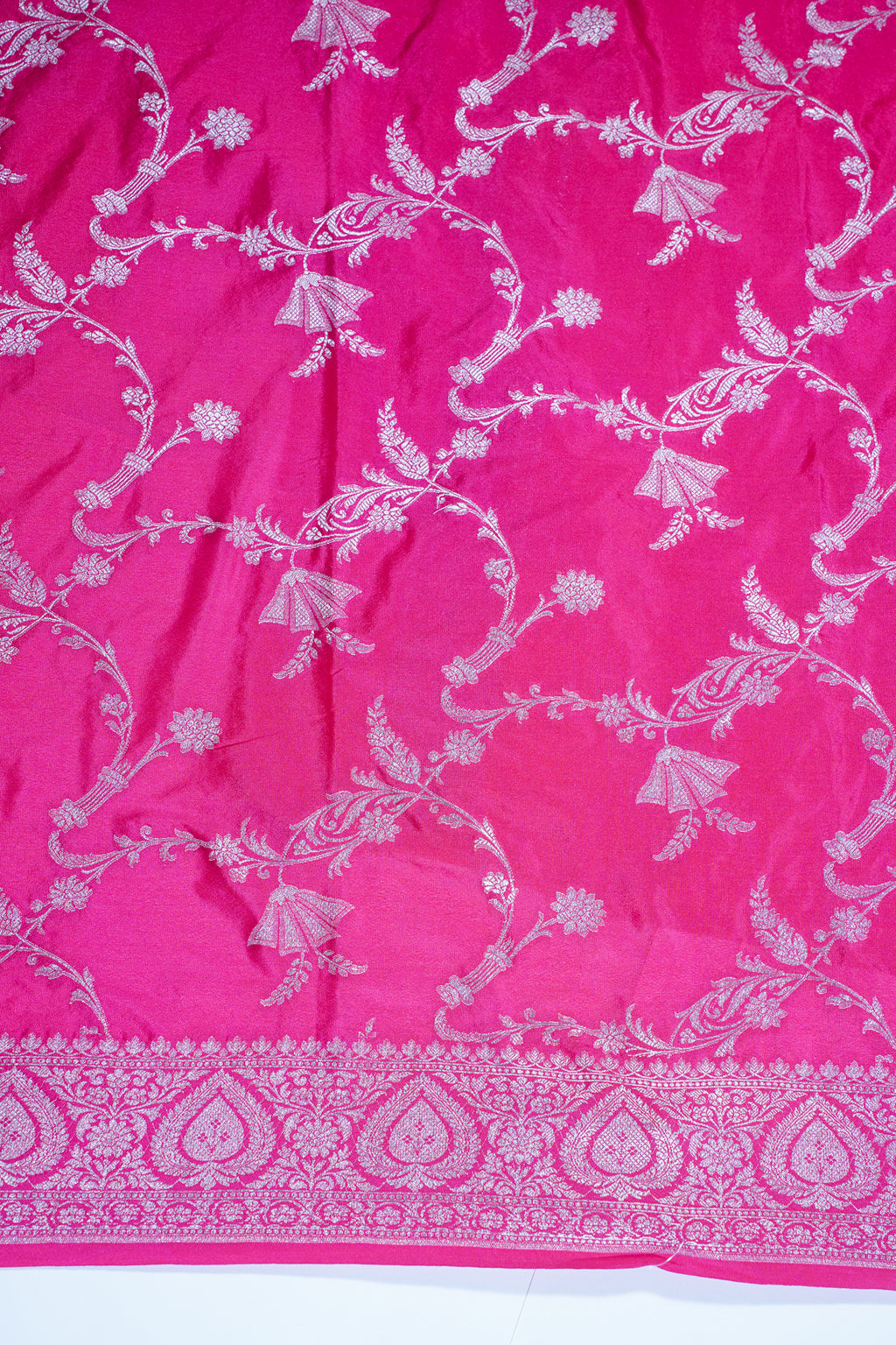 Red Banarasi Mushroo Satin Saree