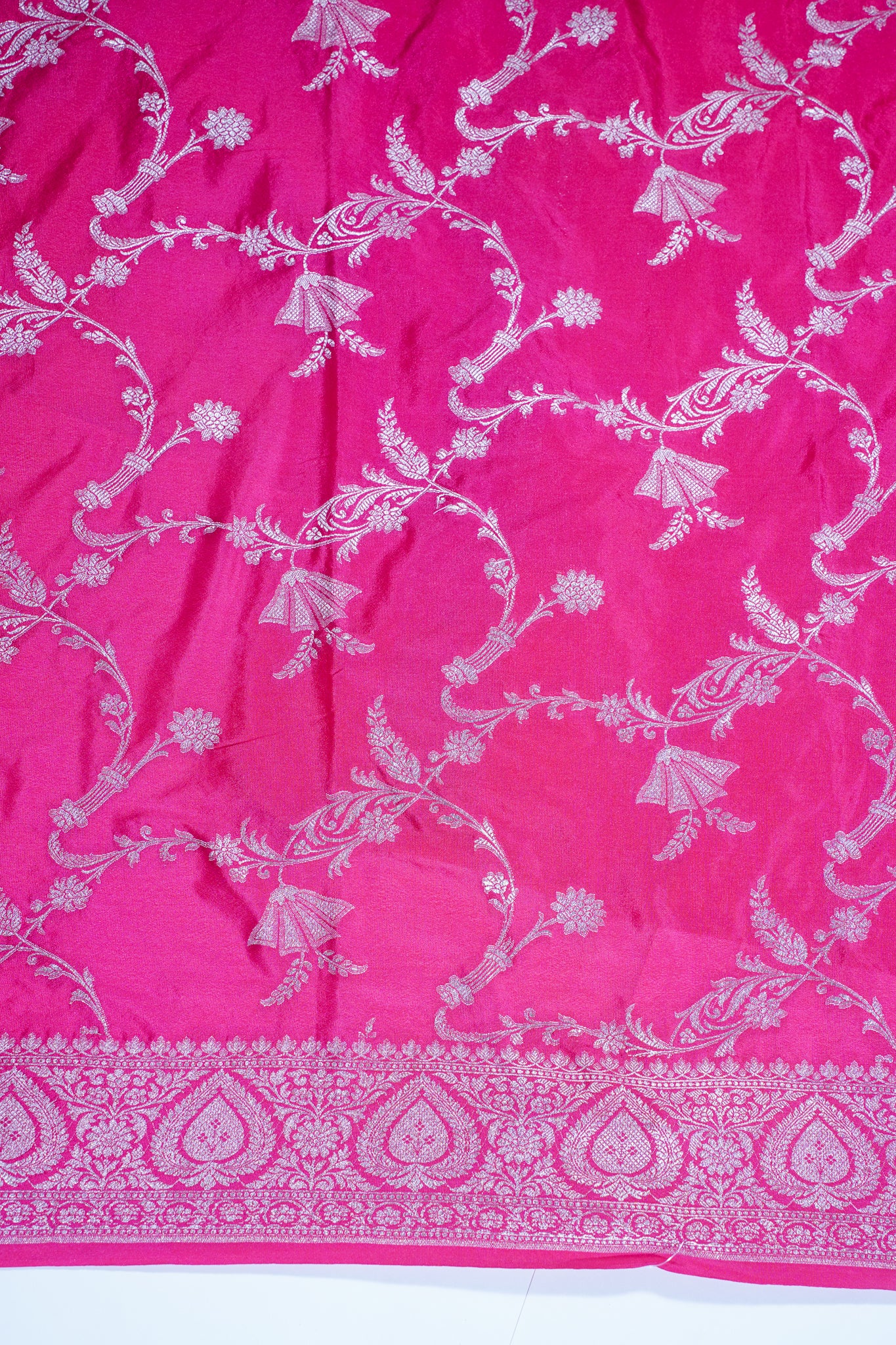 Red Banarasi Mushroo Satin Saree