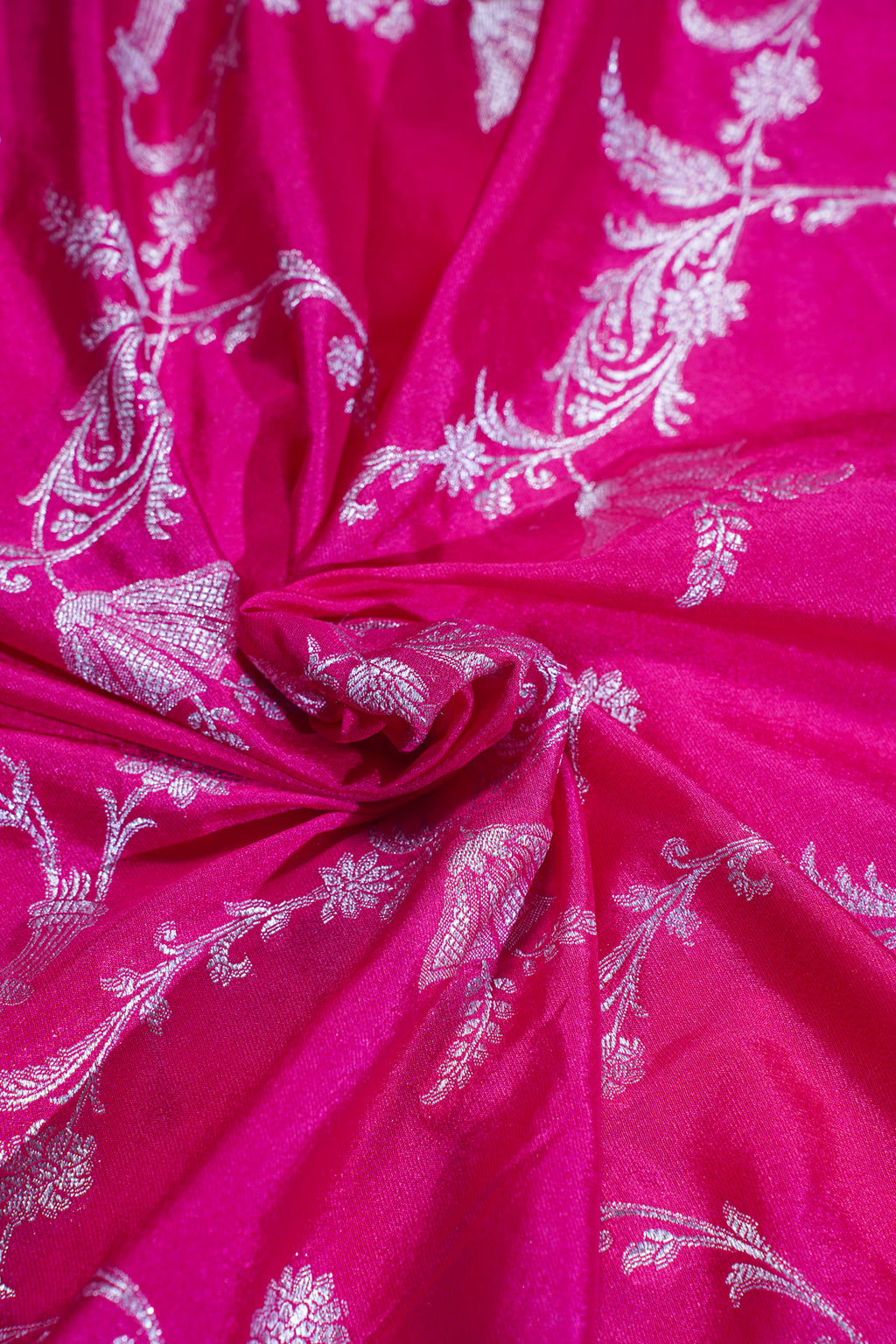 Red Banarasi Mushroo Satin Saree
