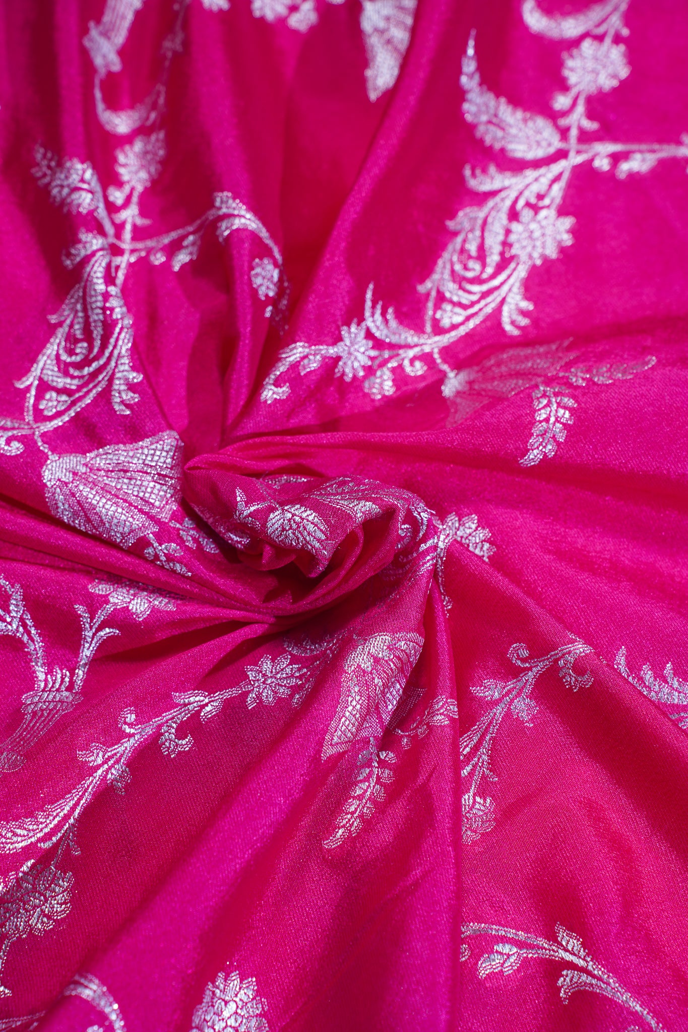 Red Banarasi Mushroo Satin Saree