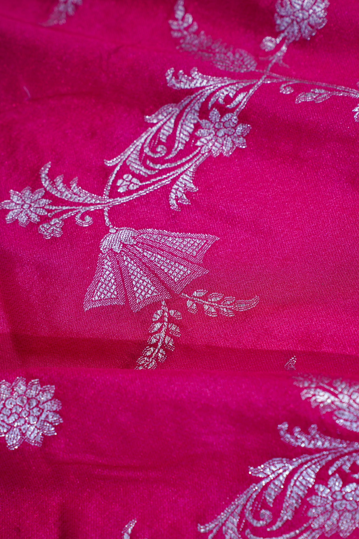 Red Banarasi Mushroo Satin Saree