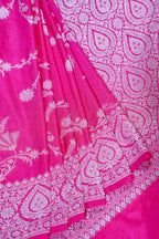 Red Banarasi Mushroo Satin Saree