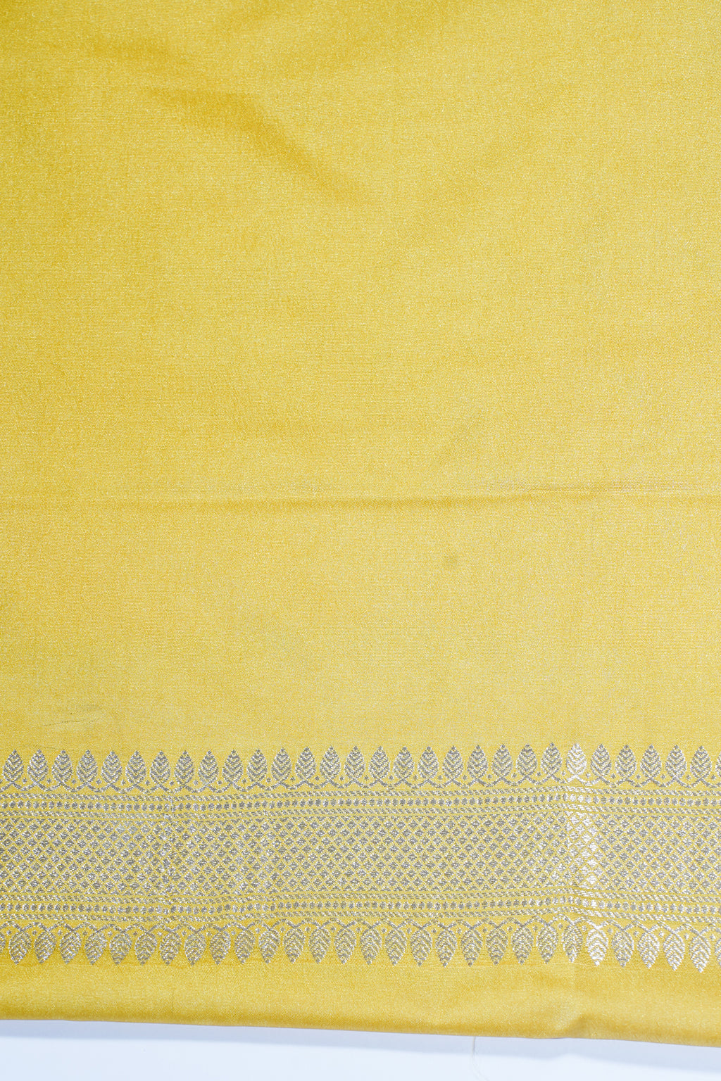 Golden Yellow Banarasi Mushroo Satin Saree
