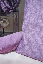 Lavender Mul Cotton–Mul Chanderi Suit Set with Block Print