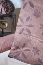 Brown Linen Cotton Suit Set with Block Print