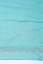 Turquoise Green Banarasi Mushroo Satin Saree
