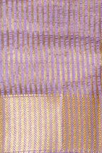 Purple Raw Tussar Saree with Buti Embroidery