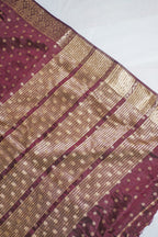Purple Saree with Gold Patterned Weaving