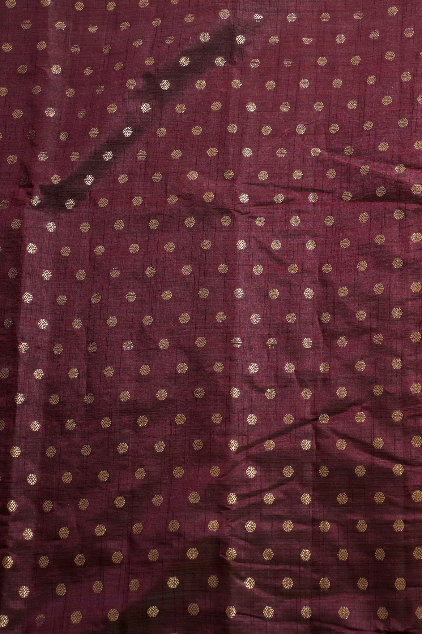 Purple Saree with Gold Patterned Weaving