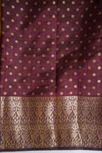 Purple Saree with Gold Patterned Weaving