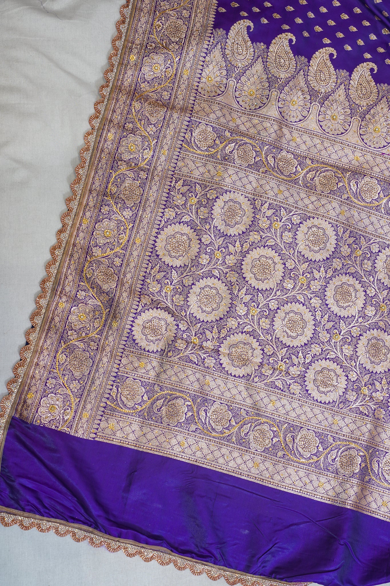 Purple Banarasi Saree