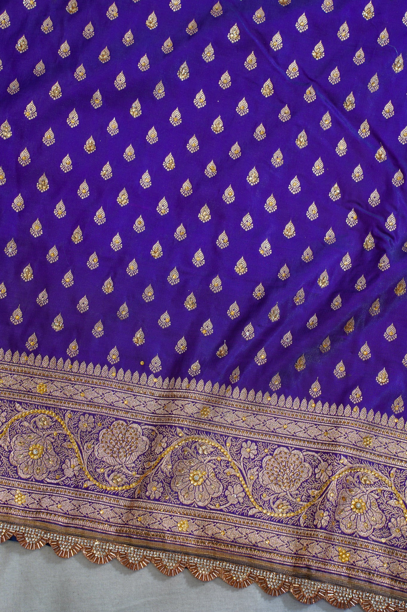 Purple Banarasi Saree